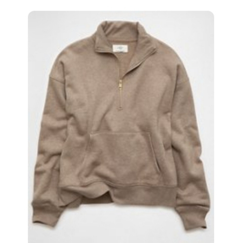 NWOT American Eagle Everyday Luxe Quarter Zip Sweatshirt Size XS